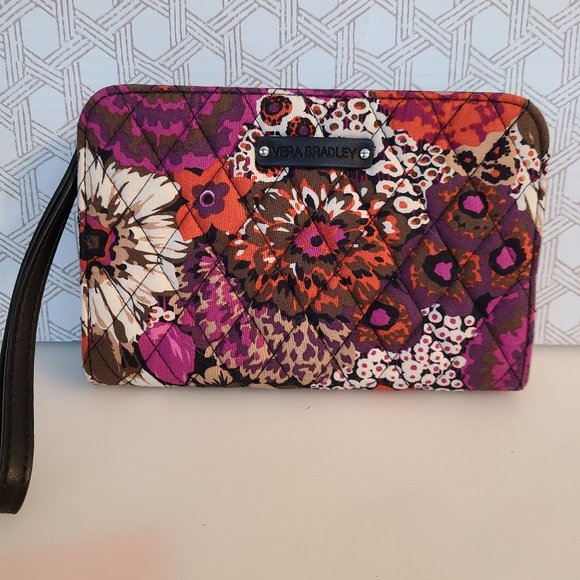 Vera Bradley "Rosewood" Zip Around Wallet w/Wristlet - Picture 1 of 6